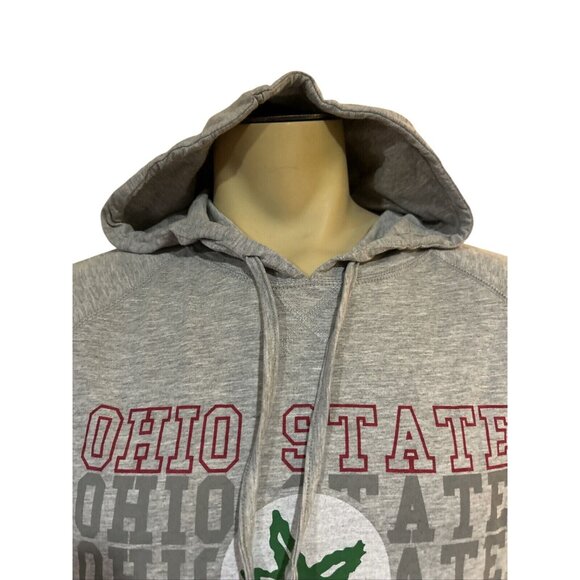 New Ohio State OSU Buckeyes Colosseum Athletics Gray Hooded LS Shirt Men's L - Picture 3 of 9